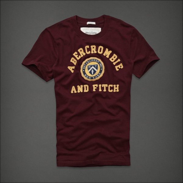 Abercrombie Fitch Hombres De Cuello Redondo Corto Remera AF5385